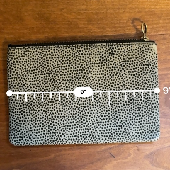 Madewell Leather and Calf Hair Animal Print Clutch - Picture 2 of 10